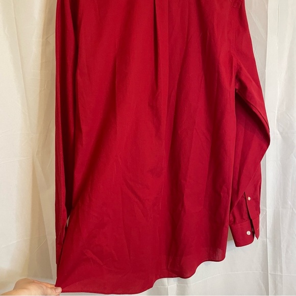 STAFFORD‎ Men’s Red Button Down Dress Shirt Regular Fit Size Medium - Picture 8 of 8